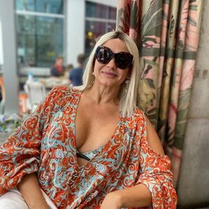 Beach Dress Positano Cover up Antica Santoria Made in Italy Orange hand beaded